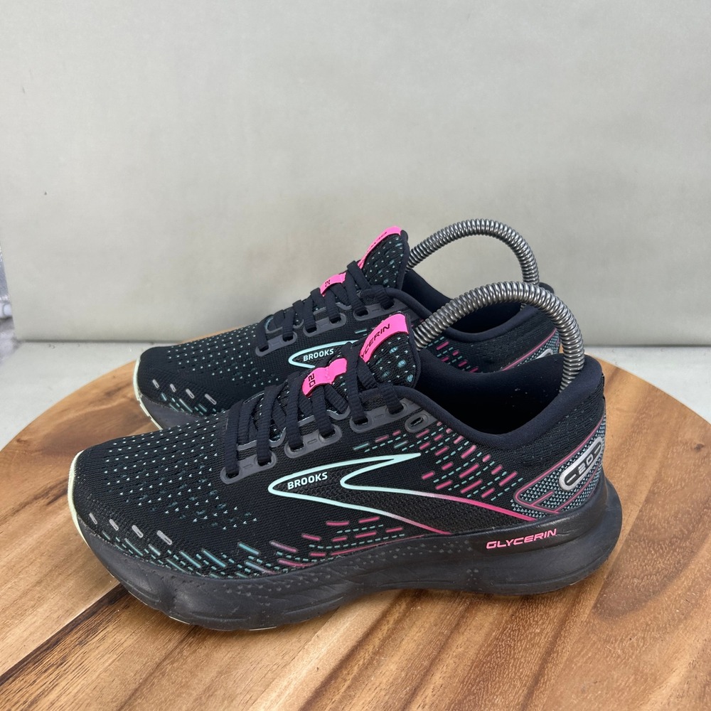 Brooks Glycerin 20 Womens Running Shoes Black Pink Blue 1203691B005 Size 6.5 B - Picture 3 of 8